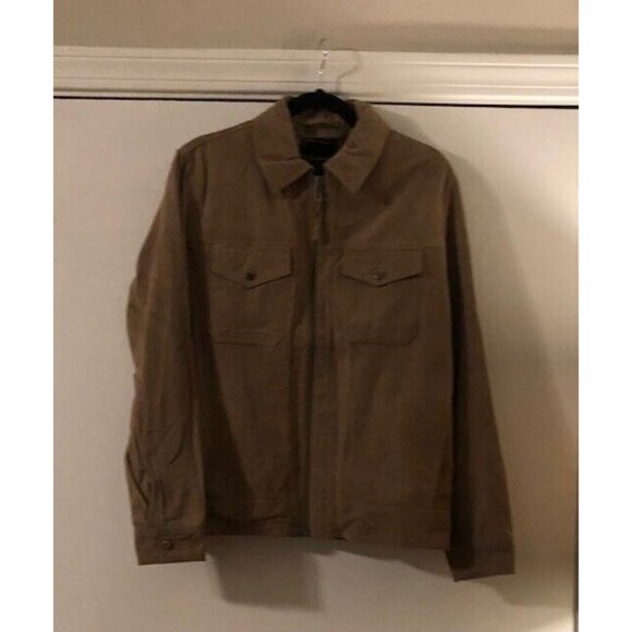 NWT $299 BLANK NYC MEN’S TAN SLIM FIT PATCH POCKET SUEDE JACKET US SIZE SMALL - Picture 7 of 10